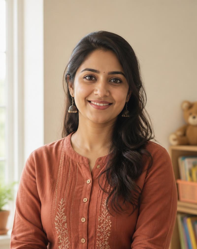 Portrait of Ananya Rao, lead nursery educator