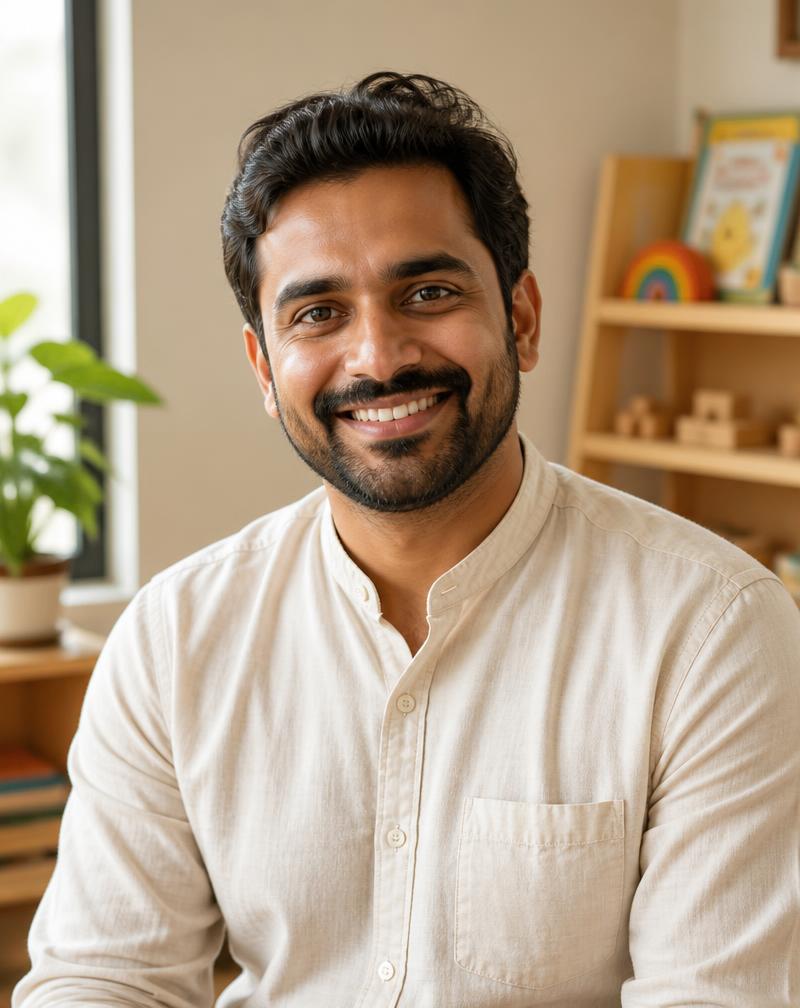 Portrait of Rohit Nair, movement and music educator